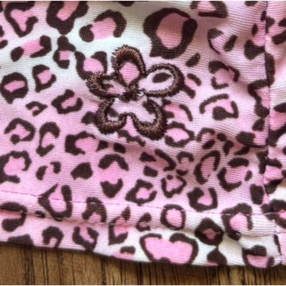 Y2k Babydoll pink cheetah leopard print haltar open back tie top Limited too - Picture 9 of 9